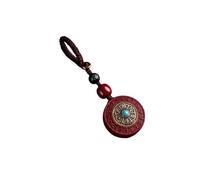 AERTSDFGT Llavero Bolsa Encantos Adornos colgantes con lema de seis caracteres y llavero cinabrio, regalo del año zodíaco Tai Chi for hombres, adornos for mochila