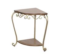 AERTSDFGT Mesa Auxiliar para Sofá Mesa Auxiliar Triangular De Madera Maciza Estilo Retro, Soporte Flores For Almacenamiento, Mesita For Café Sala Estar Creativa