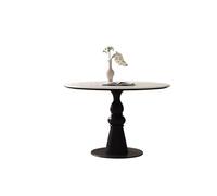 AERTSDFGT Mesa de Centro Mesa de Comedor Redonda Madera Maciza Francesa, Sencilla, for el hogar, pequeña, Blanca Pura, Retro, for balcón y Ocio Mesa Auxiliar