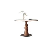 AERTSDFGT Mesa de Centro Mesa de Comedor Redonda Madera Maciza Francesa, Sencilla, for el hogar, pequeña, Blanca Pura, Retro, for balcón y Ocio Mesa Auxiliar