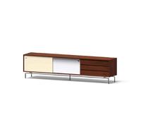 AERTSDFGT Soporte de TV Moderno Mueble De TV De Madera Maciza A Juego con Colores Retro For Sala De Estar, Armario De Almacenamiento Bauhaus Gabinetes de Almacenamiento(B:210CM*40CM*45CM)