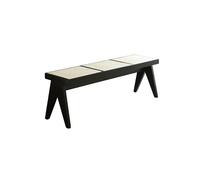 AERTSDFGT Taburete Pequeño Silla de ratán Madera Banco Comedor la Mesa del Zapato for Cama(B)