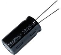 AERZETIX: 10 x condensadores electrolíticos radiales 2200µF ± 20% 25V THT 105°C 2000h Ø12,5x25mm