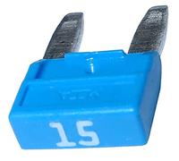 AERZETIX: 10x Fusibles - 15A - 6V 12V 24V 36V - 11.9mm - para coche, camion, vehiculos de carga pesados - color: Azul - C10284