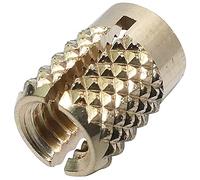 AERZETIX: 10x Insertos de expansion laton para termoplastico rosca M4 4.8mm C19145