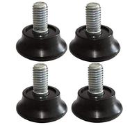 AERZETIX: 4X Patas Ajustables Regulables para Muebles M8 para Atornillar Ø28mm H12mm Negro