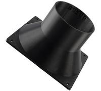 AERZETIX Adaptador Cuadrado-Redondo de Flujo de Aire para conducto de ventilación 120x120 mm Ø73 mm en plástico ABS