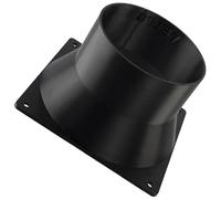 AERZETIX Adaptador Cuadrado-Redondo de Flujo de Aire para conducto de ventilación 120x120 mm Ø88 mm en plástico ABS