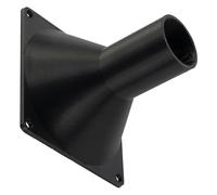 AERZETIX Adaptador Cuadrado-Redondo de Flujo de Aire para conducto de ventilación 80x80 mm Ø30 mm en plástico ABS