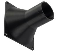 AERZETIX Adaptador Cuadrado-Redondo de Flujo de Aire para conducto de ventilación 80x80 mm Ø38 mm en plástico ABS