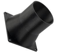 AERZETIX Adaptador Cuadrado-Redondo de Flujo de Aire para conducto de ventilación 80x80 mm Ø58 mm en plástico ABS