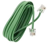 AERZETIX - C21413 - Cable de extensión alargador telefónico macho/macho RJ11 2 m - teléfono fijo módem enrutador ADSL microteléfono transmisión de señal - color verde