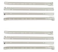 AERZETIX - C41022-2 Juegos de guías/correderas con rodillos 40cm - para 2 cajones - carga máxima 25 kg - raíl de guía - en acero - armario alacena cómoda mueble montaje