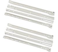 AERZETIX - C41023-2 Juegos de guías/correderas con rodillos 35cm - para 2 cajones - carga máxima 25 kg - raíl de guía - en acero - armario alacena cómoda mueble montaje