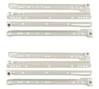 AERZETIX - C41024-2 Juegos de guías/correderas con rodillos 30cm - para 2 cajones - carga máxima 25 kg - raíl de guía - en acero - armario alacena cómoda mueble montaje