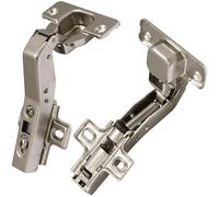 AERZETIX - C41047 - Juego de 2 bisagras ocultas encajables para puertas de muebles con ángulos de 45° - apertura de montaje 35 mm - con clip y amortiguador