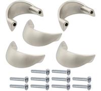 AERZETIX - C41386 - Juego de 5 tiradores para mueble distancia entre ejes 32mm - puerta armario alacena cajón diseño decoración interior cocina salón - en metal - acabado satinado