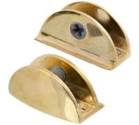 AERZETIX - C41592 - Juego de 2 patas soporte portacristales para vidrio espejo 8-10mm - pinza de cristal en forma de media luna - consola de ducha - acabado dorado