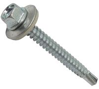 AERZETIX - C44540 - Juego de 20 - Tornillo autoperforante M5.5x50mm + arandela de estanqueidad - con huella hexagonal 8mm - en acero galvanizado - DIN7504K - chapa metal canalones paneles sándwich