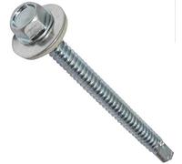 AERZETIX - C44551 - Juego de 20 - Tornillo autoperforante M6.3x80mm + arandela de estanqueidad - con huella hexagonal 10mm - en acero galvanizado - DIN7504K - chapa metal canalones paneles sándwich