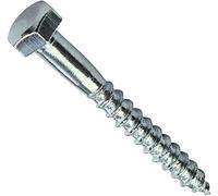 AERZETIX - C44555 - Juego de 50 - Tornillos para madera/tirafondos M5x40mm - con cabeza hexagonal 6 lados - DIN571 - en acero galvanizado - montaje fijación marco de madera contrachapado aglomerado