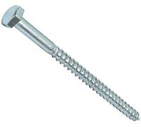 AERZETIX - C44564 - Juego de 50 - Tornillos para madera/tirafondos M6x90mm - con cabeza hexagonal 6 lados - DIN571 - en acero galvanizado - montaje fijación marco de madera contrachapado aglomerado