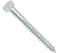 AERZETIX - C44570 - Juego de 50 - Tornillos para madera/tirafondos M7x70mm - con cabeza hexagonal 6 lados - DIN571 - en acero galvanizado - montaje fijación marco de madera contrachapado aglomerado