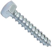 AERZETIX - C44583 - Juego de 50 - Tornillos para madera/tirafondos M8x50mm - con cabeza hexagonal 6 lados - DIN571 - en acero galvanizado - montaje fijación marco de madera contrachapado aglomerado