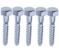 AERZETIX - C44595 - Juego de 5 - Tornillo para madera - Tirafondo - cabeza hexagonal - 6 lados - M10x60mm - acero galvanizado - DIN571 - metal - bricolaje