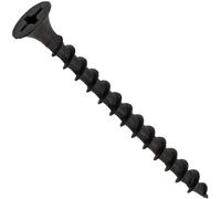 AERZETIX - C44659 - Juego de 100 tornillos autorroscantes Ø3.5x45mm para placas de yeso - con cabeza fresada - huella cruciforme PH - en acero - fijación de marcos de madera - color negro