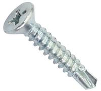 AERZETIX - C44689 - Juego de 100 Tornillos para chapa autoperforantes Ø3.9x22mm con cabeza fresada - DIN 7504 P - con huella PH/cruciforme - en acero galvanizado - chapa marco metálico - color plata