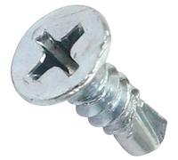 AERZETIX - C44693 - Juego de 100 Tornillos para chapa autoperforantes Ø4.2x13mm con cabeza fresada - DIN 7504 P - con huella PH/cruciforme - en acero galvanizado - chapa marco metálico - color plata