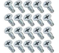 AERZETIX - C44693 - Juego de 20 Tornillos para chapa autoperforantes Ø4.2x13mm con cabeza fresada - DIN 7504 P - con huella PH/cruciforme - en acero galvanizado - chapa marco metálico - color plata