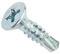 AERZETIX - C44694 - Juego de 100 Tornillos para chapa autoperforantes Ø4.2x16mm con cabeza fresada - DIN 7504 P - con huella PH/cruciforme - en acero galvanizado - chapa marco metálico - color plata