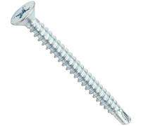 AERZETIX - C44698 - Juego de 100 Tornillos para chapa autoperforantes Ø4.2x45mm con cabeza fresada - DIN 7504 P - con huella PH/cruciforme - en acero galvanizado - chapa marco metálico - color plata