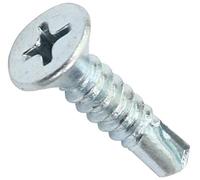 AERZETIX - C44703 - Juego de 100 Tornillos para chapa autoperforantes Ø4.8x22mm con cabeza fresada - DIN 7504 P - con huella PH/cruciforme - en acero galvanizado - chapa marco metálico - color plata