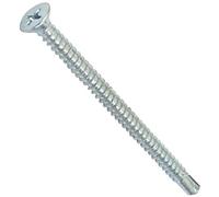 AERZETIX - C44709 - Juego de 100 Tornillos para chapa autoperforantes Ø4.8x70mm con cabeza fresada - DIN 7504 P - con huella PH/cruciforme - en acero galvanizado - chapa marco metálico - color plata