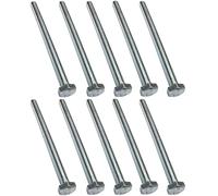 AERZETIX - C47346 - Juego de 10 Pernos M6x90 - cabeza hexagonal - Ø6x90mm - DIN 933 - clase 8.8 - acero galvanizado - bricolaje - herramienta de montaje/ferretería