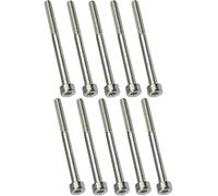 AERZETIX - C47628 - Juego de 10 piezas - Pernos M4x50 - con cabeza hexagonal interior - Ø4x50mm - DIN 912 - Clase 8.8 - En Acero Zingué - DIY - Herramientas de montaje/Hardware