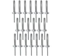AERZETIX - C48175 - Juego de 20 remaches ciegos Ø5x30mm con cabeza ancha 14mm - DIN 7337 C - remache pop con ruptura de vástago - en aluminio/acero