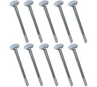 AERZETIX - C48992 - Juego de 10 pernos de carrocería/arado redondo con cuello cuadrado - pernos de carruaje - M6x90mm - acero galvanizado - DIN 603