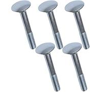 AERZETIX - C49007 - Juego de 5 pernos de carrocería/arado redondo con cuello cuadrado - pernos de carruaje - M8x60mm - acero galvanizado - DIN 603