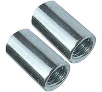 AERZETIX - C49630 - Juego de 2 tuercas manguitos de acoplamiento M8x20x11mm roscados - manguito de conexión redondo cilíndrico prolongador - en acero galvanizado