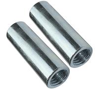 AERZETIX - C49634 - Juego de 2 tuercas manguitos de acoplamiento M10x40x13mm roscados - manguito de conexión redondo cilíndrico prolongador - en acero galvanizado