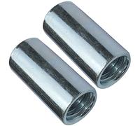 AERZETIX - C49635 - Juego de 2 tuercas manguitos de acoplamiento M12x30x15mm roscados - manguito de conexión redondo cilíndrico prolongador - en acero galvanizado