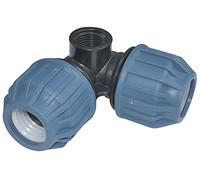 AERZETIX - C51559 - Racor codo de compresión 90° pop-up Ø25mm x 1/2" salida aspersor hembra - conector de compresión acodado rosca interna - en polipropileno