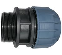 AERZETIX - C51906 - Manguito/adaptador roscado - reductor de compresión recto - conexión rosca macho 2" - para tubería de agua Ø50mm - en polipropileno - conector/reparador