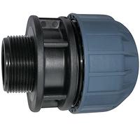 AERZETIX - C51908 - Manguito/adaptador roscado - reductor de compresión recto - conexión rosca macho 1 1/2'' - para tubería de agua Ø50mm - en polipropileno - conector/reparador