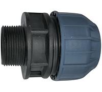 AERZETIX - C51910 - Manguito/adaptador roscado - reductor de compresión recto - conexión rosca macho 1 1/4'' - para tubería de agua Ø40mm - en polipropileno - conector/reparador