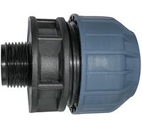 AERZETIX - C51912 - Manguito/adaptador roscado - reductor de compresión recto - conexión rosca macho 1" - para tubería de agua Ø40mm - en polipropileno - conector/reparador